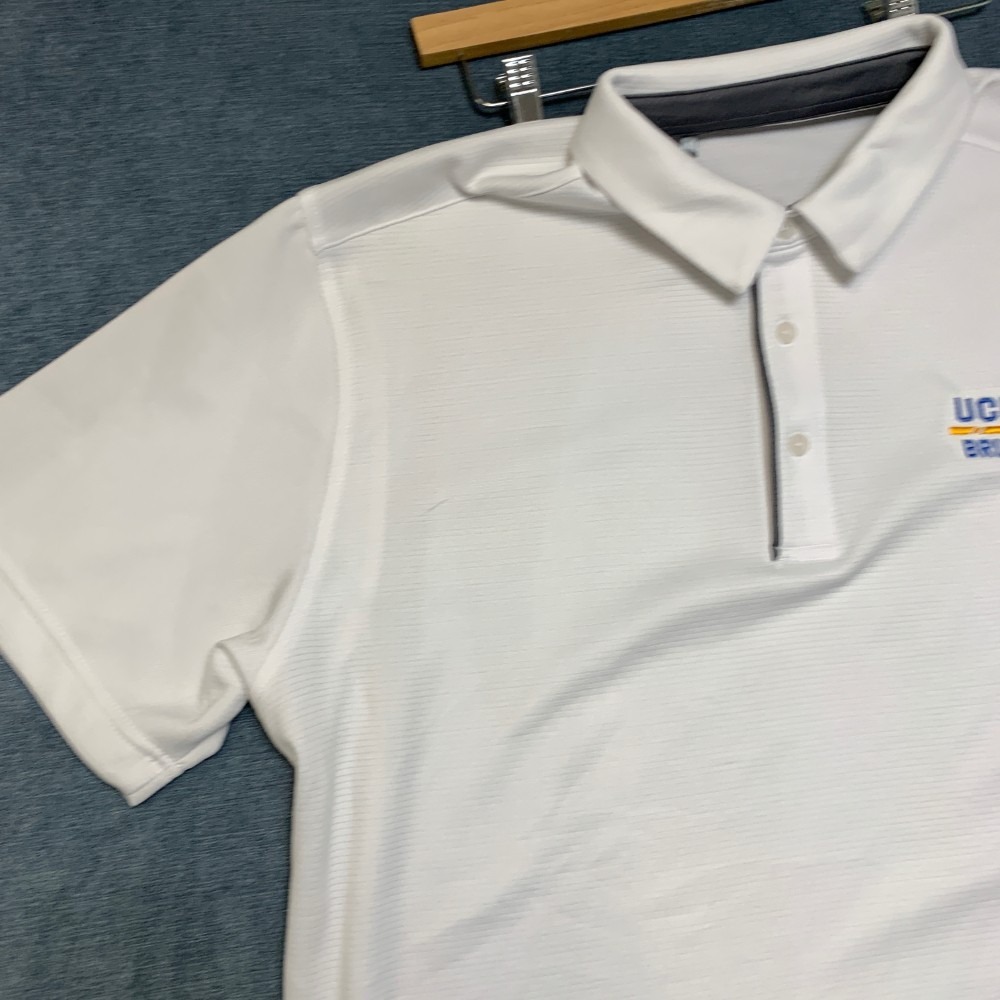 Under Armour Heatgear UCLA Bruins Polo Shirt Mens XL White Basketball Loose Fit - Picture 5 of 16